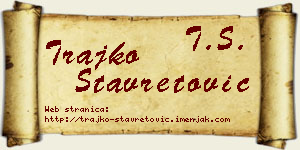 Trajko Stavretović vizit kartica